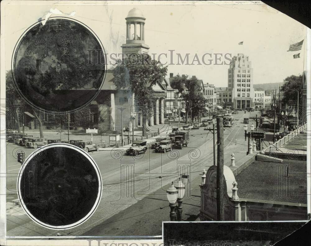 1930 Press Photo Typical street scene in Quincy, Massachusetts - lrb00617- Historic Images
