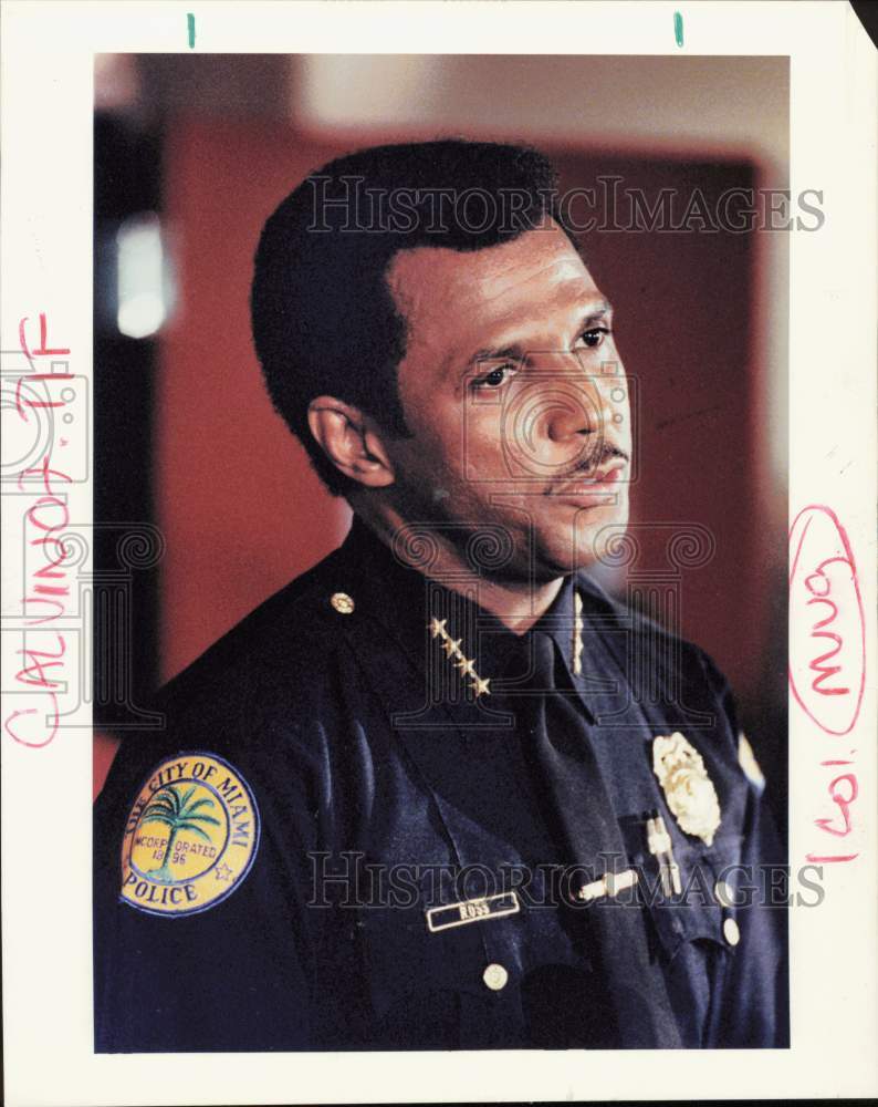 1991 Press Photo Miami City police officer Calvin Ross - lrb04382- Historic Images