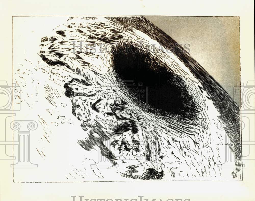 1882 Press Photo Illustration showing the appearance of Symme's Hole - lrb27501- Historic Images