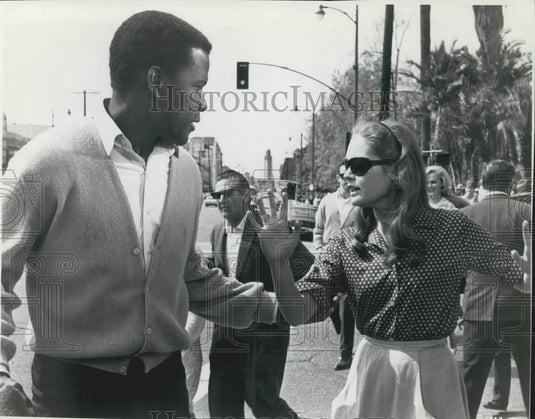 1966 Actress Elizabeth Hartman with Sidney Poitier-Historic Images
