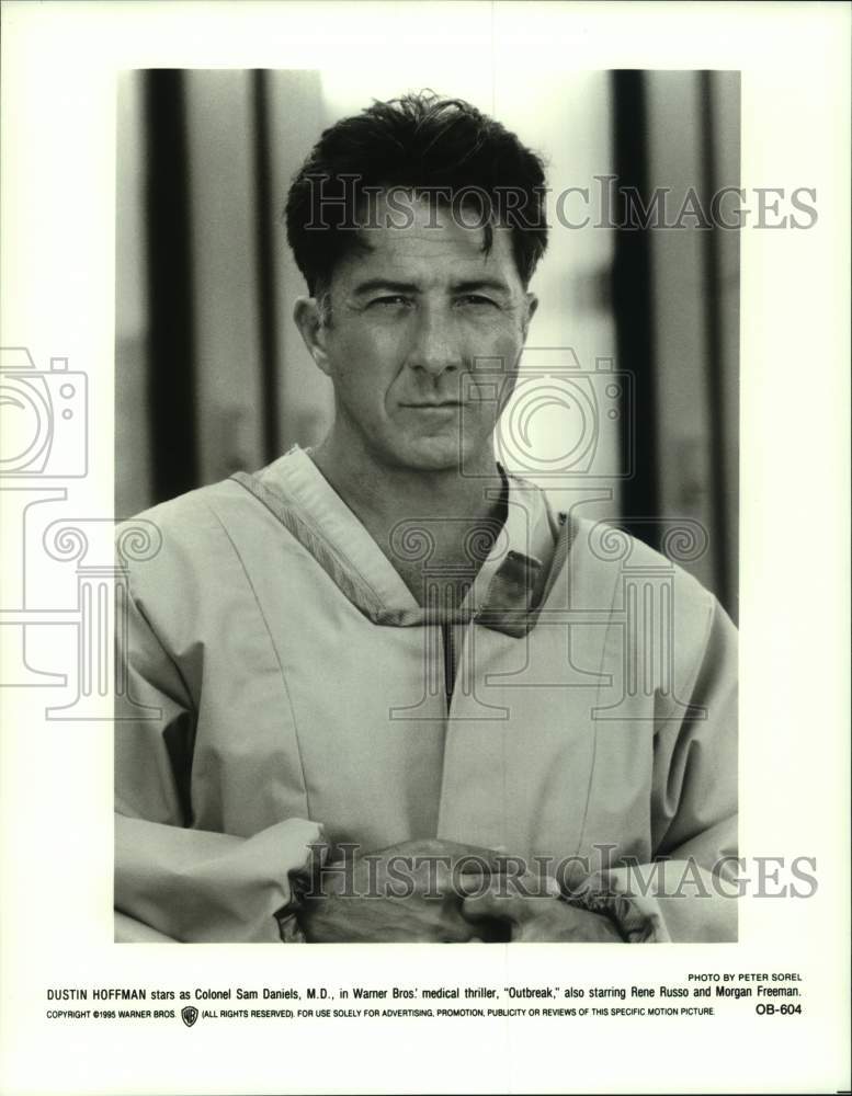 1995 Dustin Hoffman stars as Colonel Sam Daniels M.D. in "Outbreak" - Historic Images
