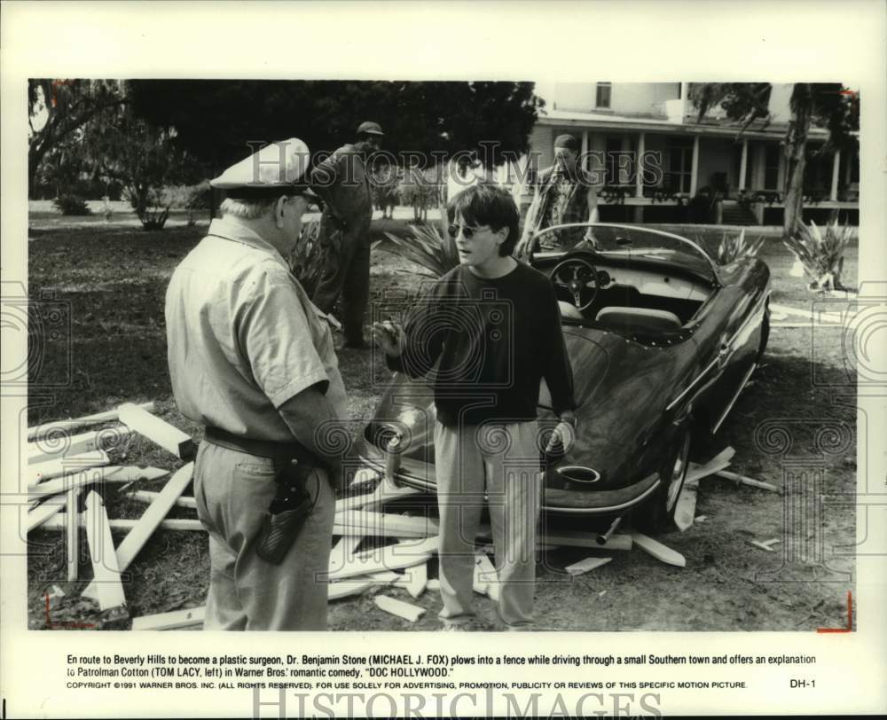 1991 Michael J. Fox and Tom Lacy in "Doc Hollywood" - Historic Images