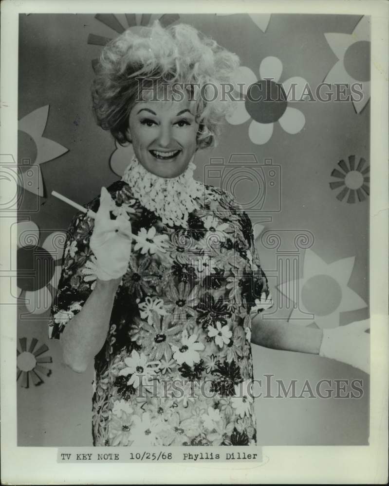 1968 Phyllis Diller, comedienne-Historic Images