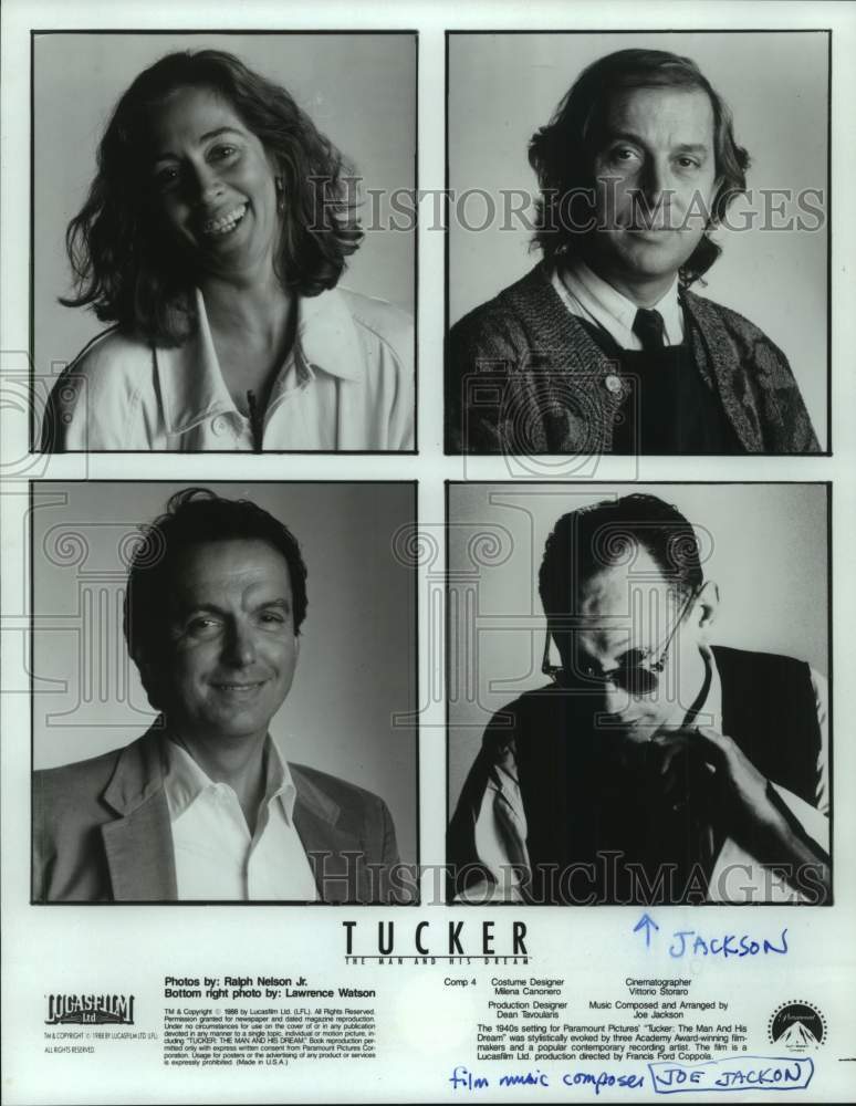 1986 Music composer Joe Jackson and Filmmakers of &quot;Tucker&quot; - Historic Images