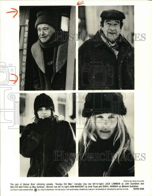 1992 Press Photo Lead star of Warner Bros.' rollicking comedy "Grumpy Old Men,"- Historic Images