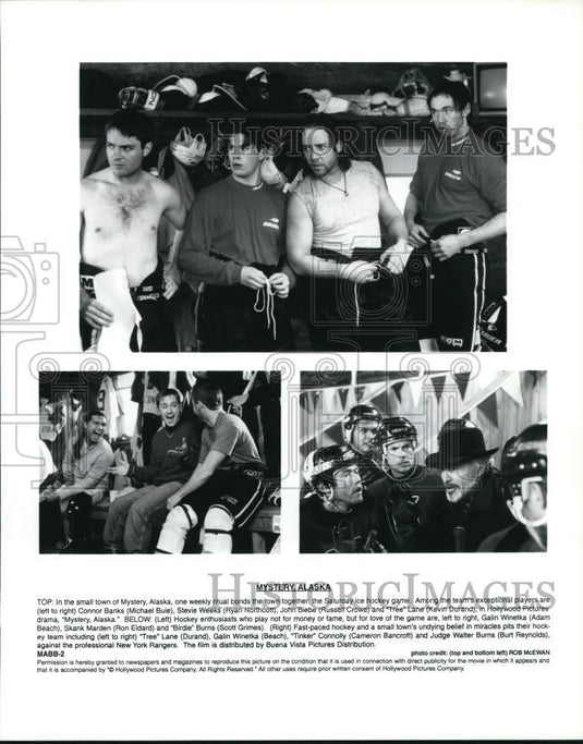 Press Photo Actors in various scenes of "Mystery, Alaska" - lrp38965 - Historic Images