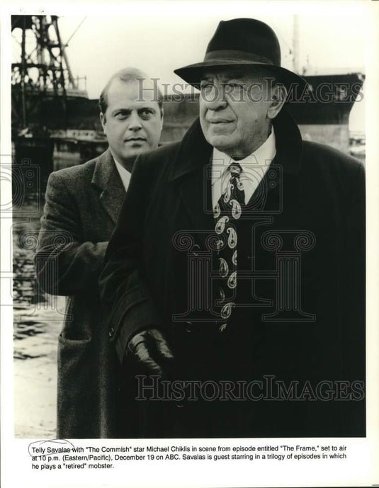 Press Photo Telly Savalas and Michael Chiklis stars in the trilogy "The Frame"- Historic Images