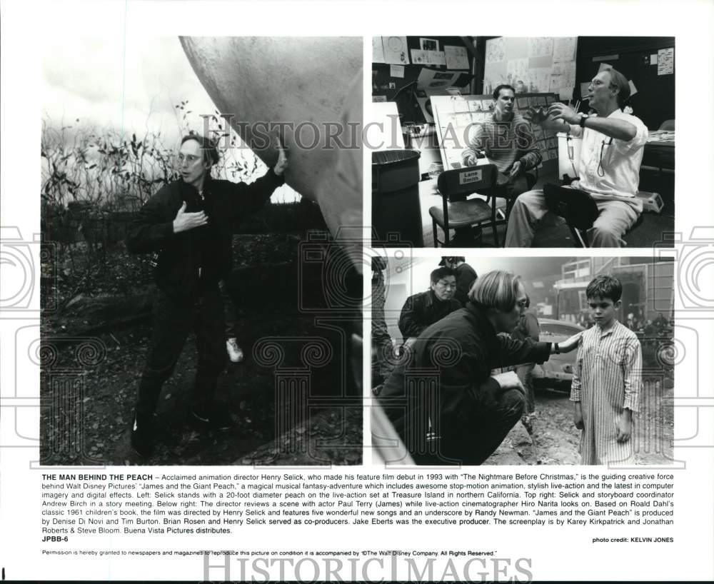 Press Photo Henry Selick directs scenes from &quot;James and the Giant Peach&quot;- Historic Images