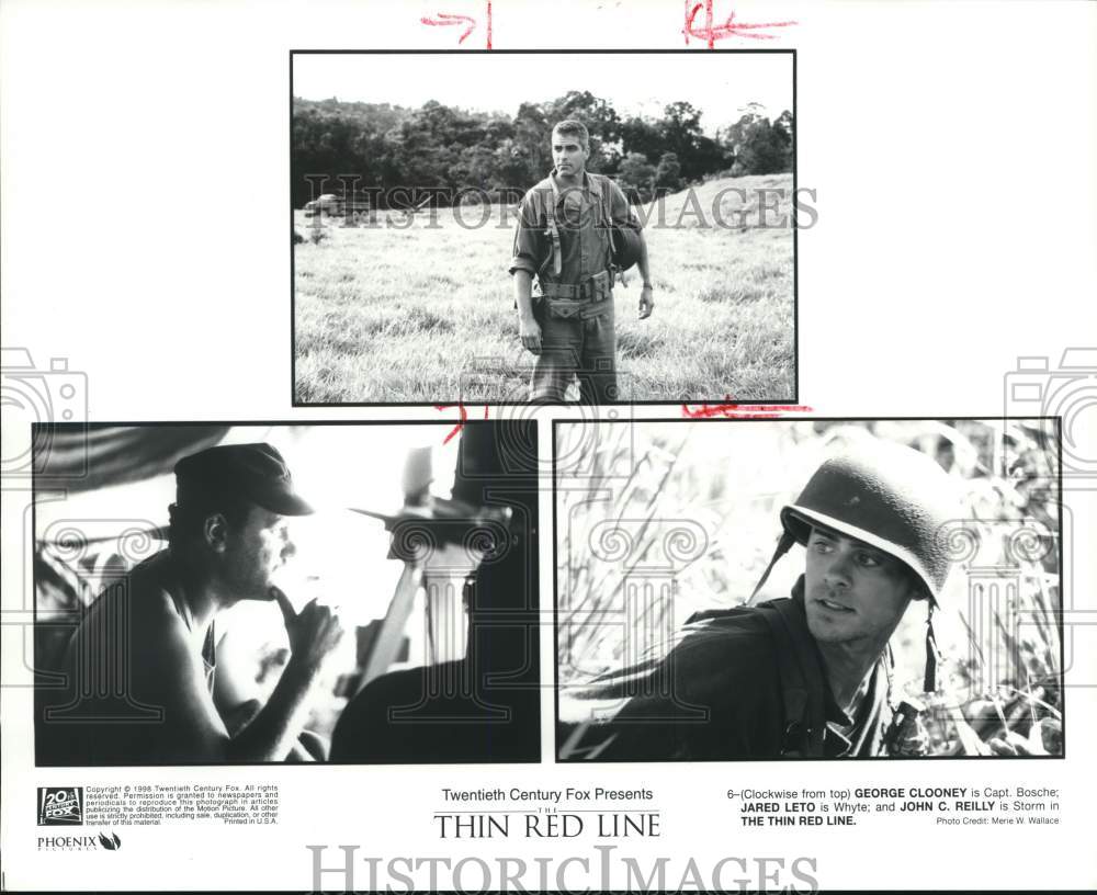 1998 Press Photo The starring cast in scenes from &quot;The Thin Red Line.&quot; - Historic Images