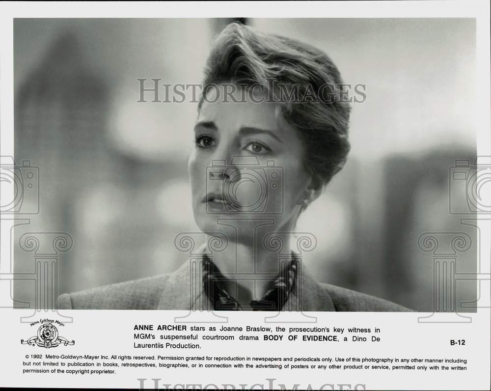 1992 Press Photo Actress Anne Archer in 