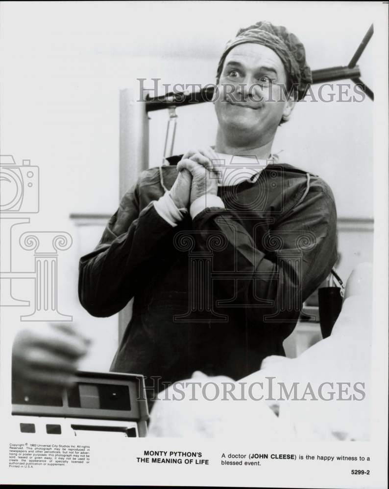 1983 Press Photo Actor John Cleese in &quot;Monty Python&#39;s The Meaning Of Life&quot; Movie- Historic Images