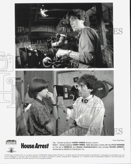 1996 Press Photo Harry Winter & Kyle Howard on "House Arrest" Movie Set - Historic Images