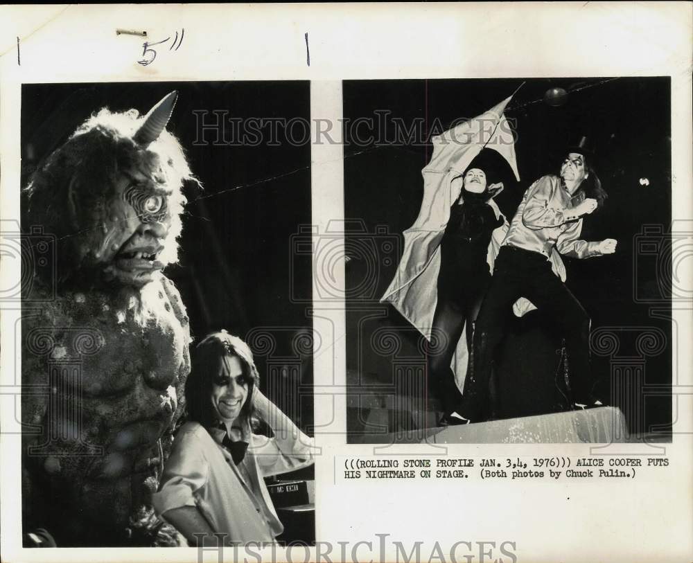 1976 Press Photo Alice Cooper Puts His Nightmare on Stage - lrp80488- Historic Images