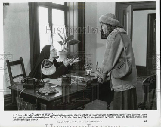 1985 Press Photo Anne Bancroft, Jane Fonda in "Agnes of God" Movie - lrp81789- Historic Images