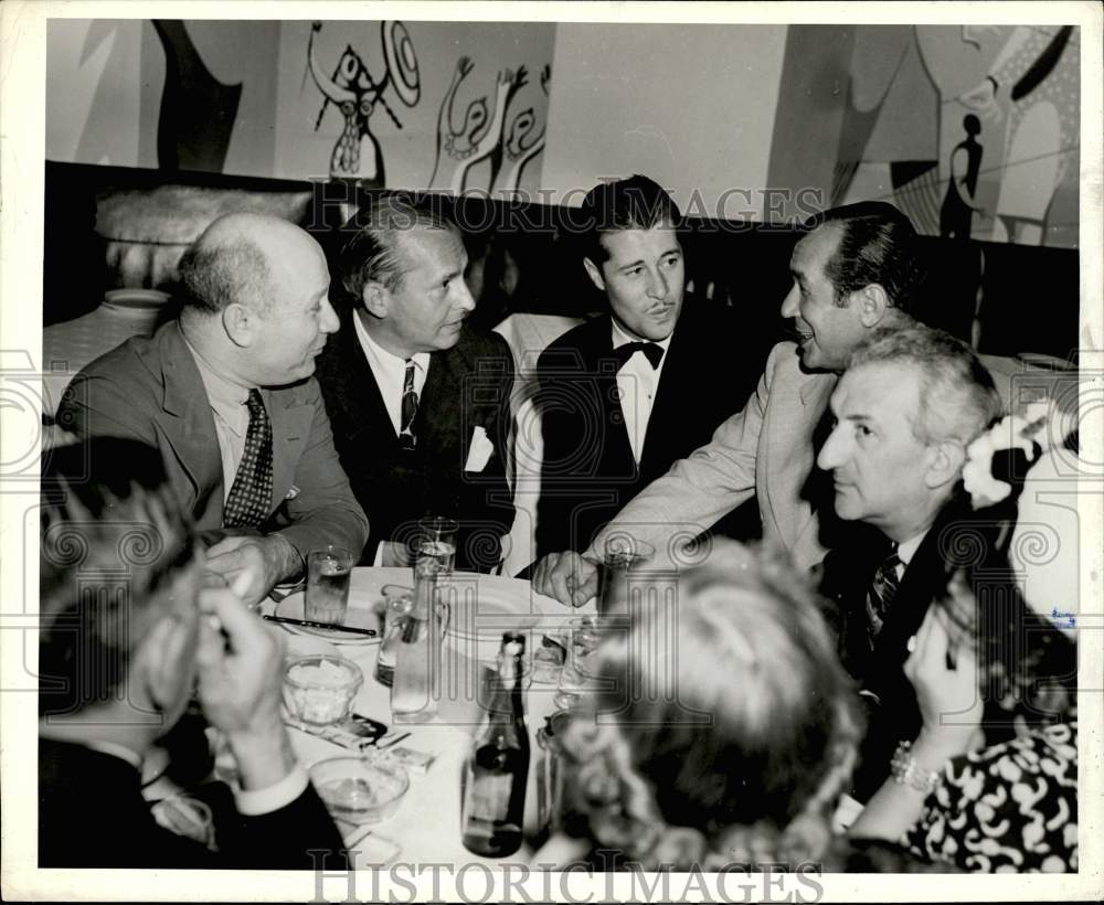 Press Photo Don Ameche, Harry Richian, Mischa Elman &amp; Friends at Cafe Society- Historic Images