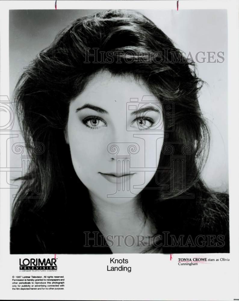 1987 Press Photo Tonya Crowe Stars as Olivia Cunningham on "Knots Landing"- Historic Images