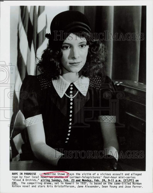 Press Photo Actress Madeleine Stowe in "Blood & Orchids" Miniseries - lrp89400- Historic Images