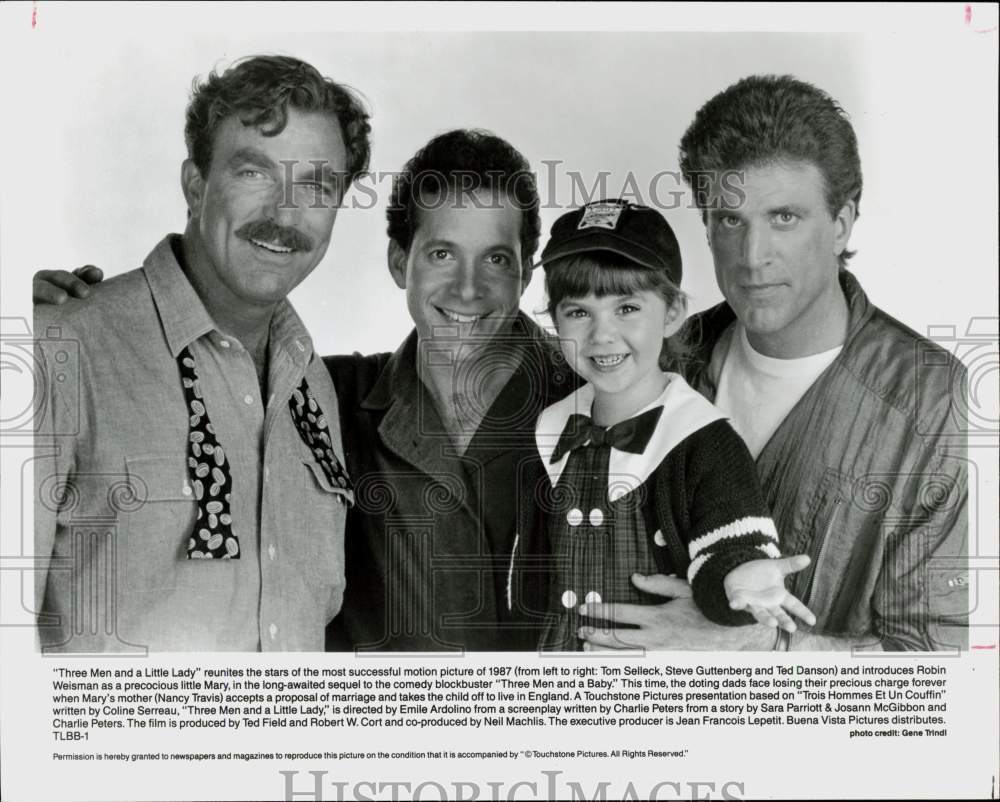 1990 Press Photo &quot;Three Men and a Little Lady&quot; Movie Cast Members - lrp96678- Historic Images