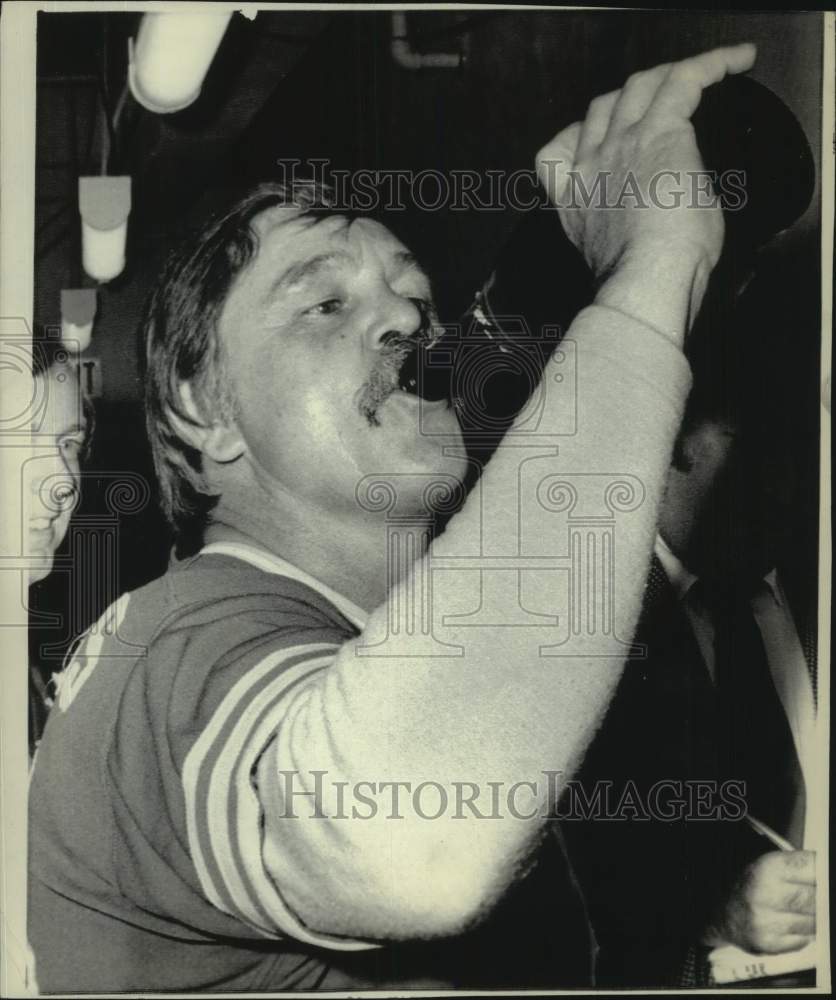 Oakland Athletics&#39; Dick Williams Drinks Refreshment - Historic Images