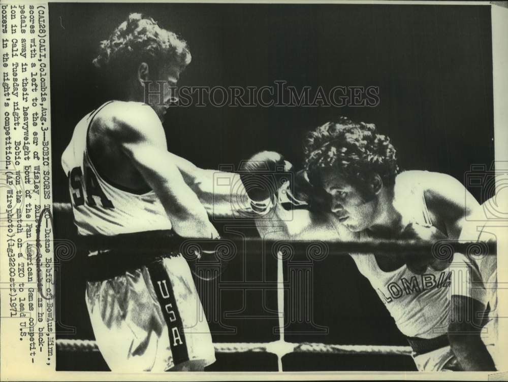 1971 Columbia - Duane Bobic Wins Match From TKO of Wisley Zuleta - Historic Images