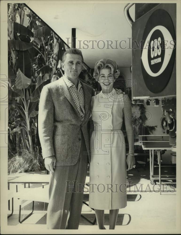 Actor Kirk Douglas &amp; Wife Anne 
&quot;Person to Person&quot; Guests at Home - Historic Images