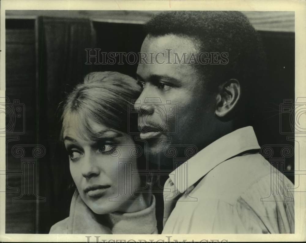1970 Sidney Poitier an Joanna Shimkus in "The Lost Man" - Historic Images