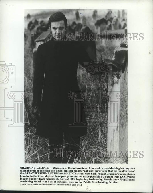 1978 Press Photo Louis Jourdan stars in film Count Dracula - lrx02201- Historic Images