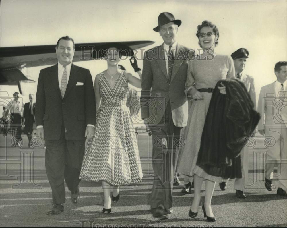 1954 Mayor and Mrs Harold Shapiro with Col and Mrs Jimmy Stewart - Historic Images