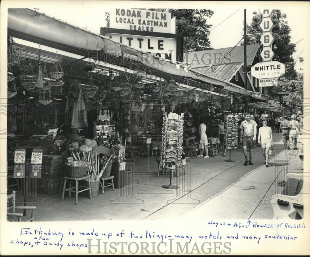 1965 Gatlinburg Tenn is Made Up of Hotels and Souvenir Shops - Historic Images