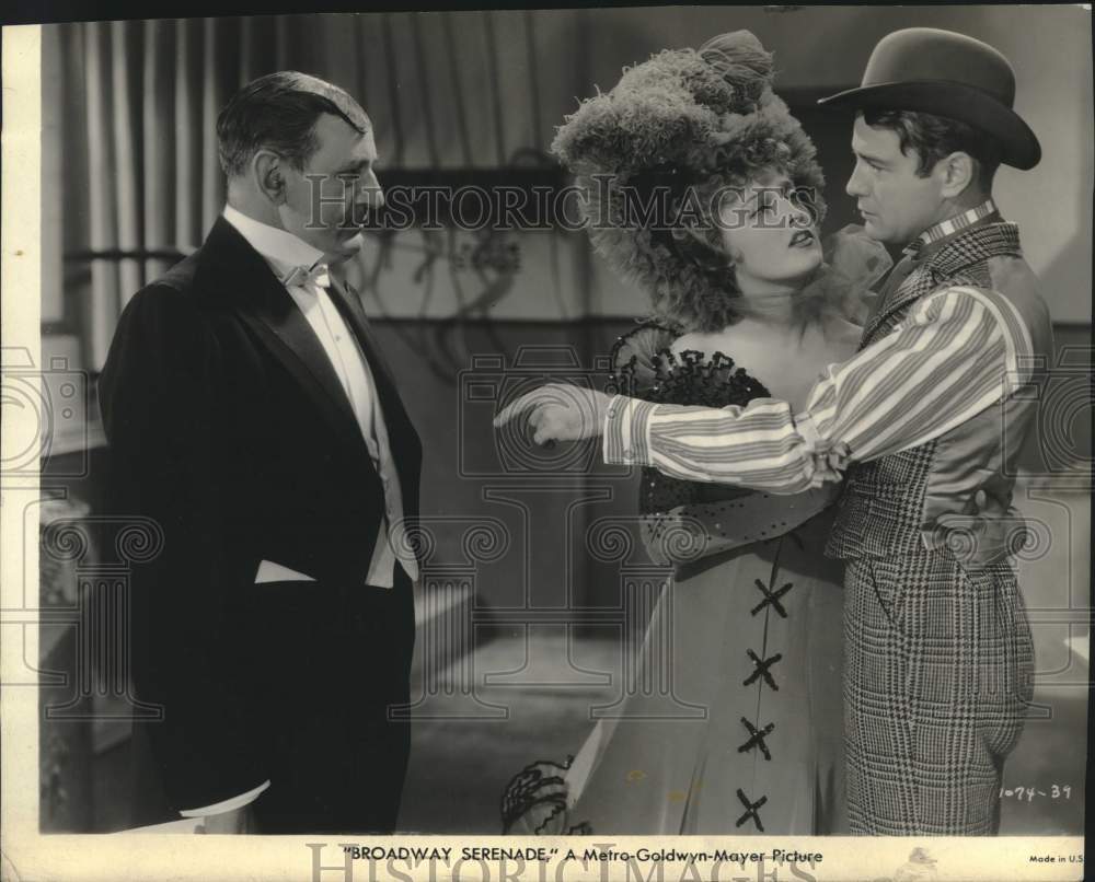 Press Photo &quot;Broadway Serenade&quot; stars Jeanette MacDonald and Lew Ayres - Historic Images