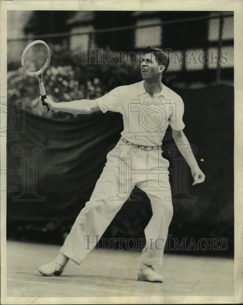 1939 Norman Bickel during the Oak Park Tennis Club Championship - Historic Images