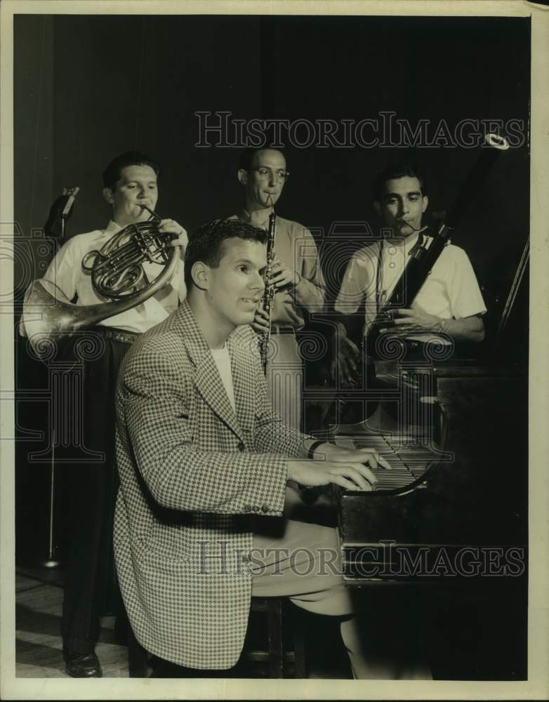 1946 Elliot Lawrence &amp; 3 Band Members Star in &quot;Treasury Bandstand&quot; - Historic Images