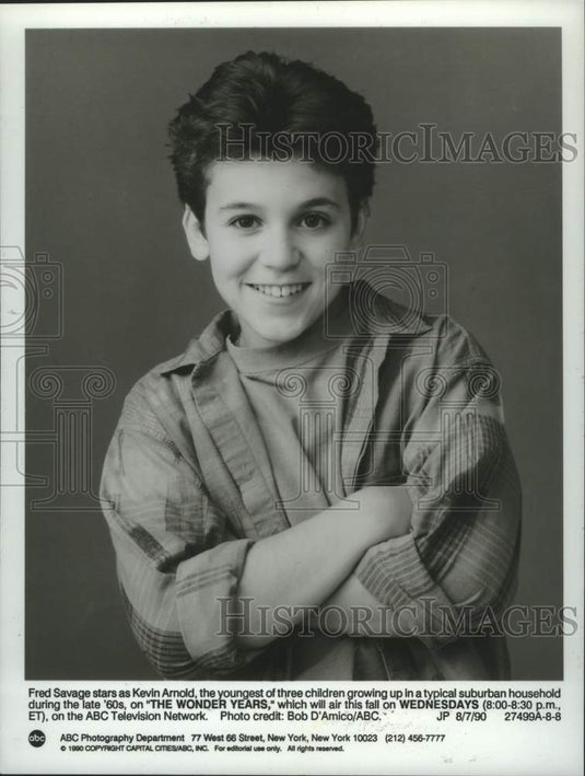 1991 Fred Savage Stars as Kevin Arnold in "The Wonder Years" - Historic Images