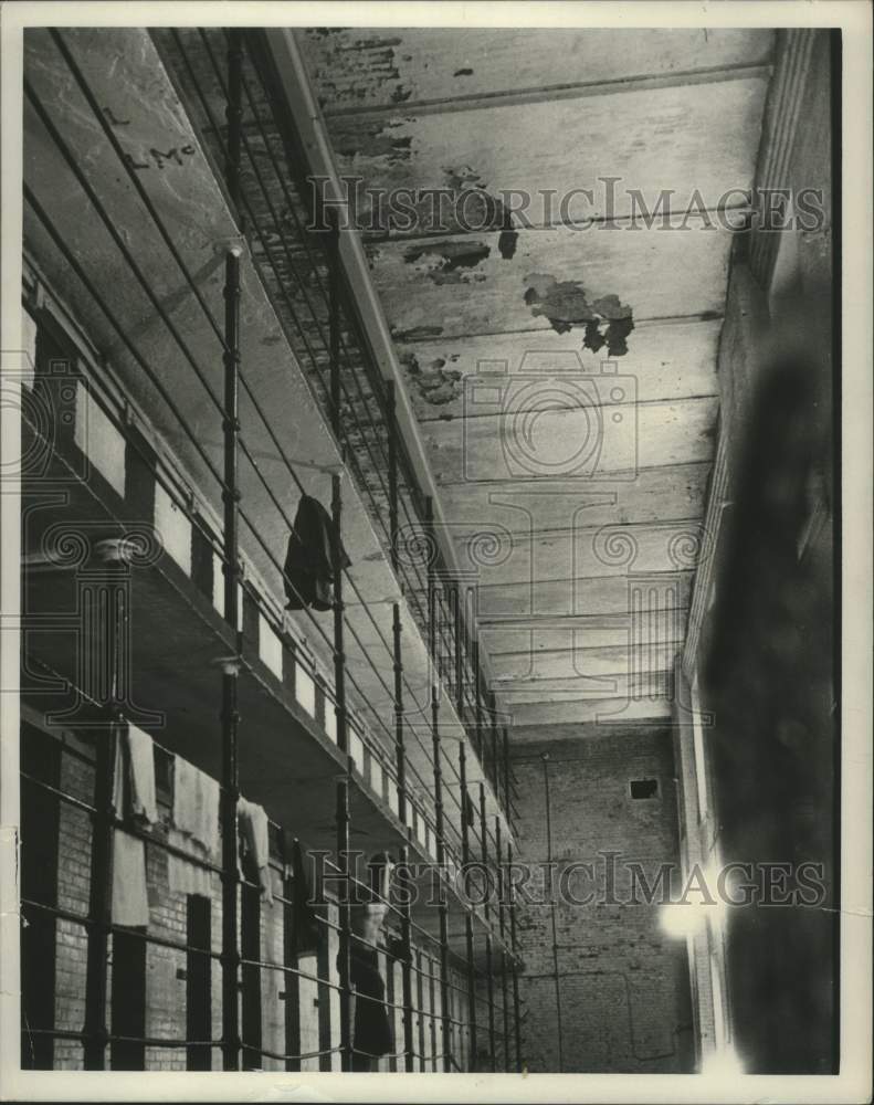 1980 Damaged Ceiling of the Deer island Prison - Historic Images