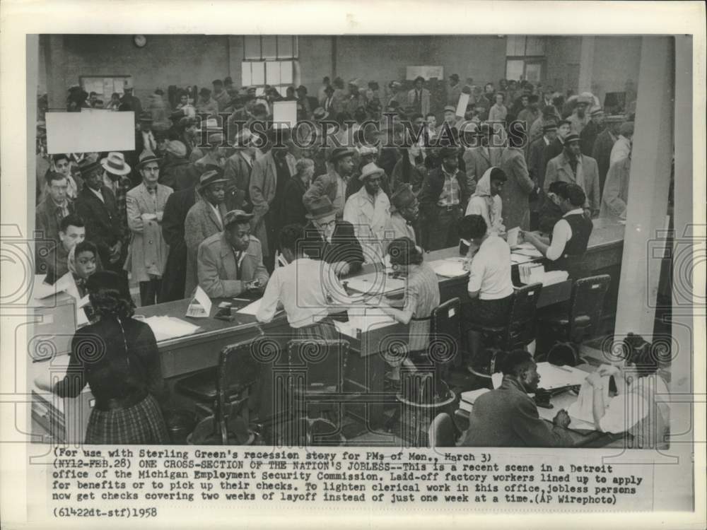 1958 Detroit Office of Michigan Employment Security Commission - Historic Images