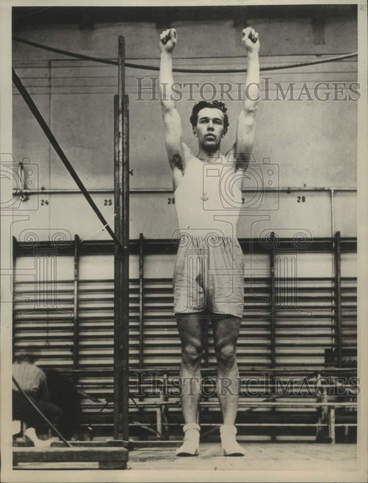 1934 Prince Bertil of Sweden wins broad jumping championship - Historic Images