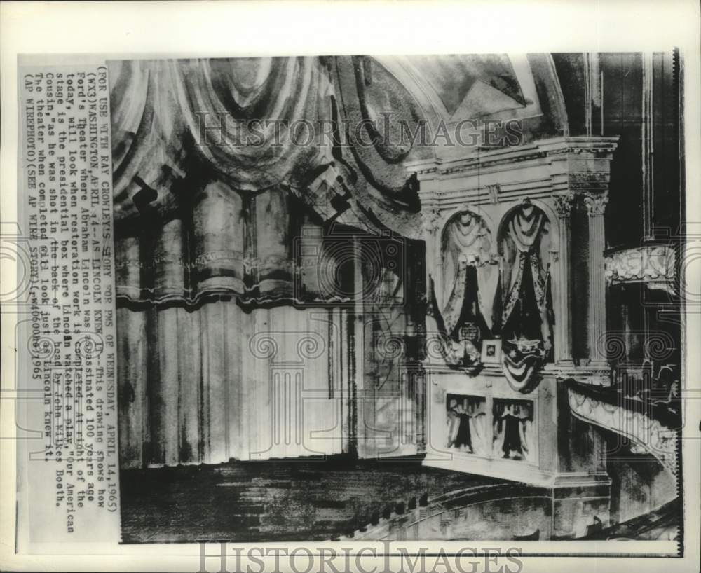 1965 Drawing shows how Ford Theater will look after restoration ...