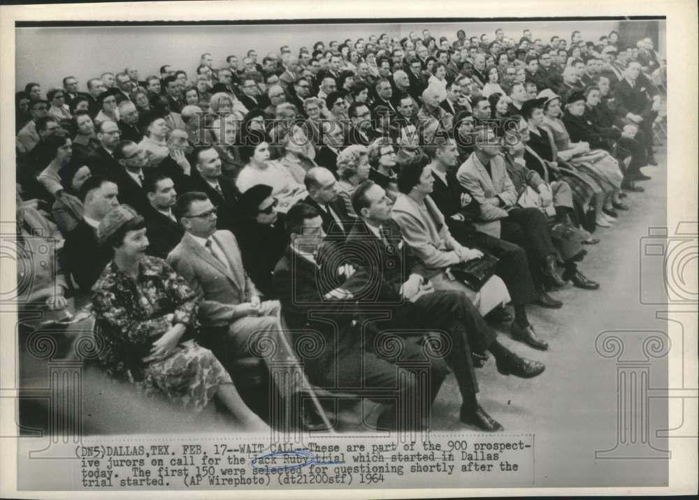 1964 Part of the 900 prospective jurors for the Jack Ruby trial - Historic Images