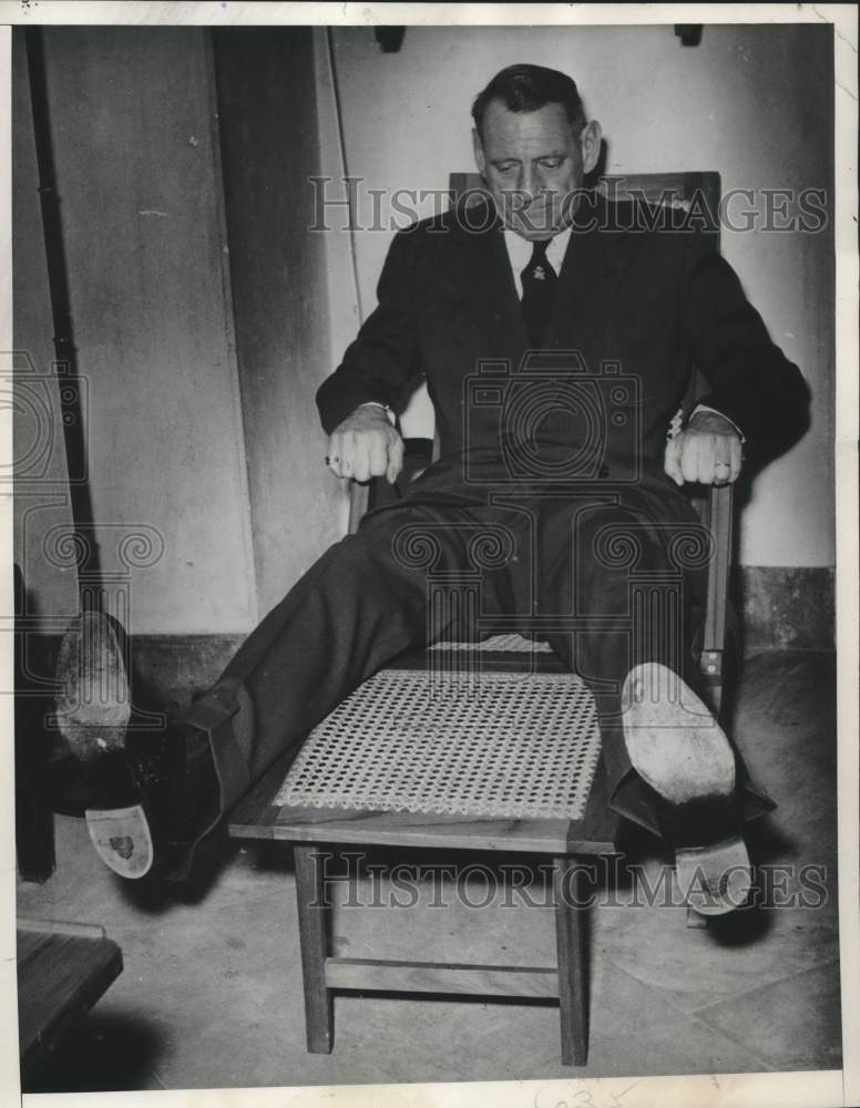 1953 Denmark's King Frederik Takes Liking to Chair at Exhibition - Historic Images