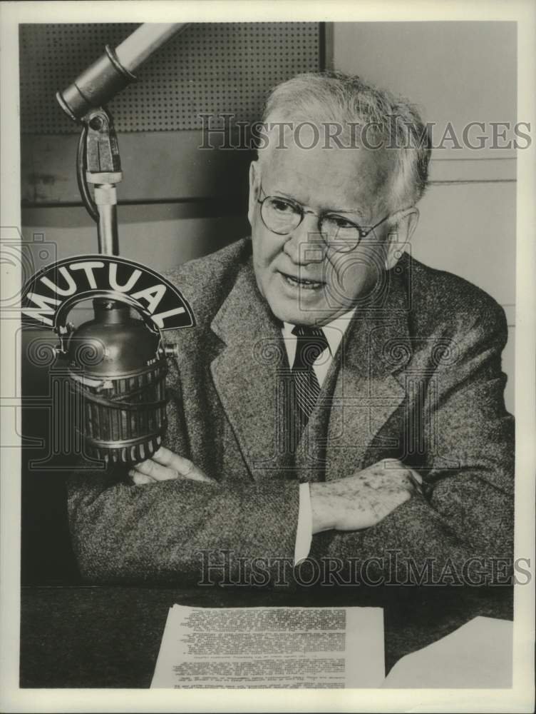 John T. Flynn during his program of weekly commentaries - Historic Images