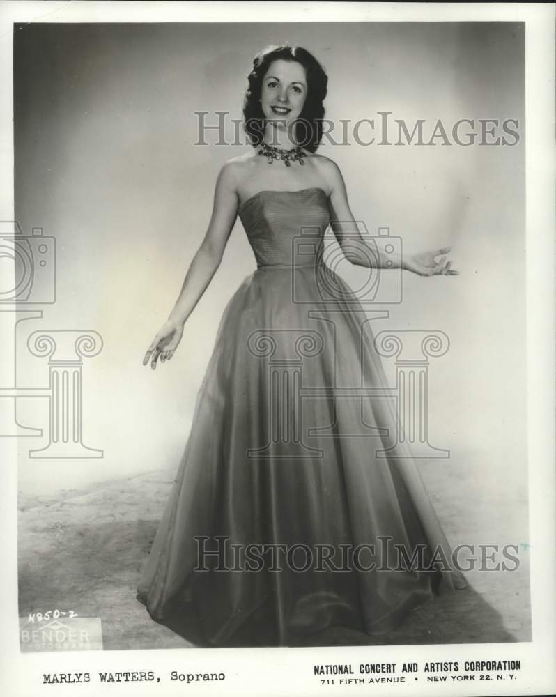 1951 Press Photo Soprano Marlys Watters - lrx10768- Historic Images