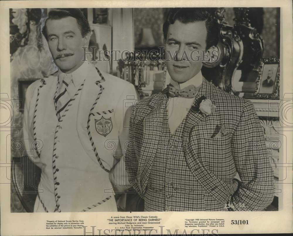 1953 Michael Redgrave and Michael Denison In An Oscar Wilde&#39;s Comedy - Historic Images