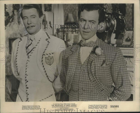1953 Michael Redgrave and Michael Denison In An Oscar Wilde's Comedy - Historic Images