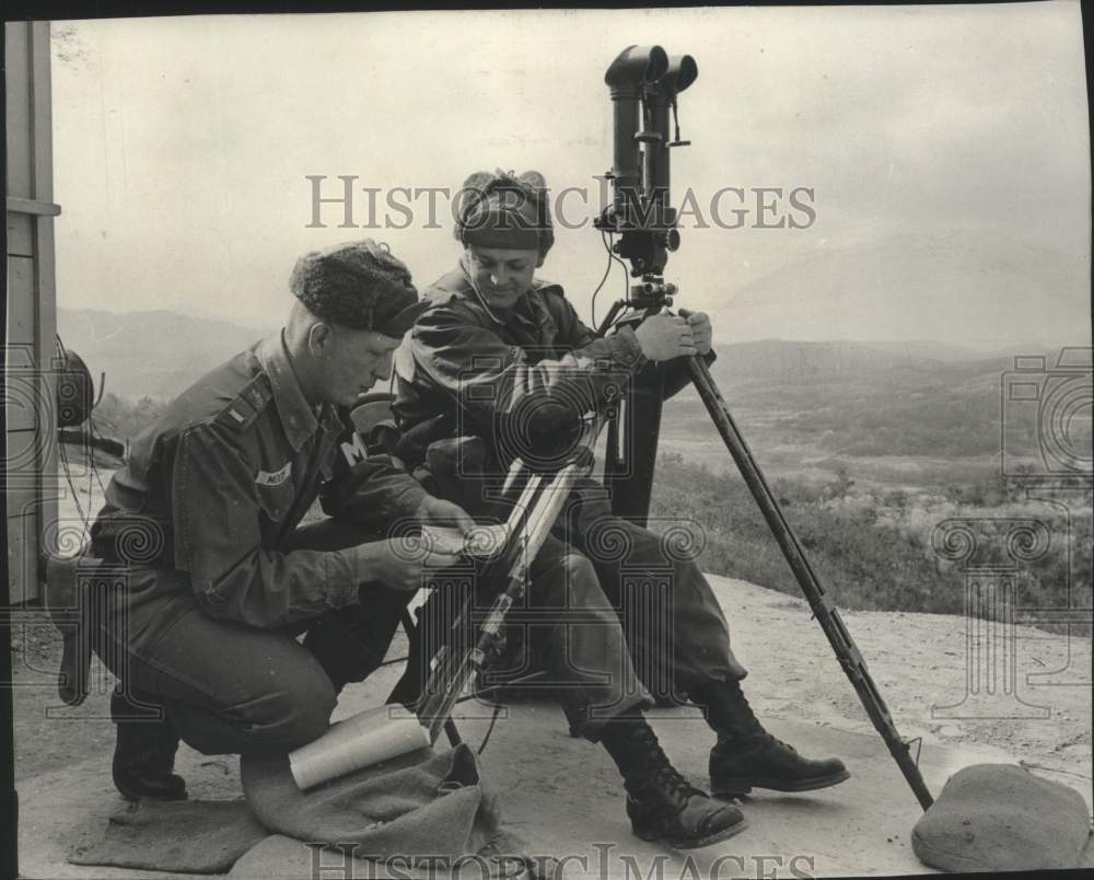 1970 American soldiers on their duties in Korean Demilitarized Zone - Historic Images