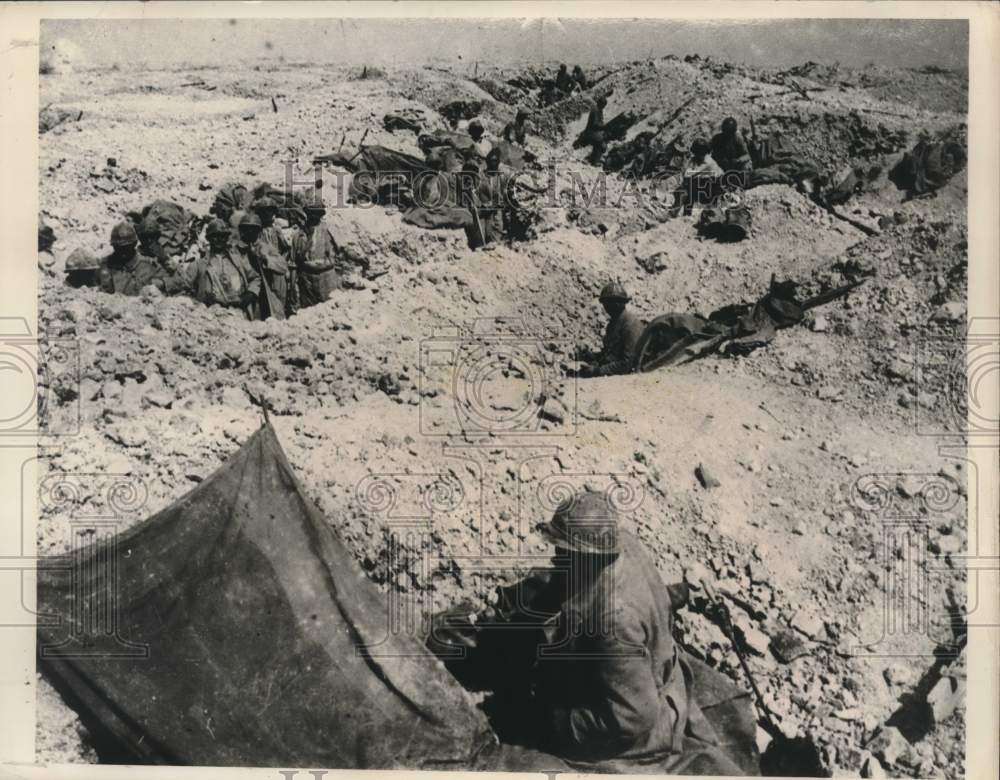 1964 Shell Hole Shelted for Infantrymen of WWI naer Verdun France - Historic Images