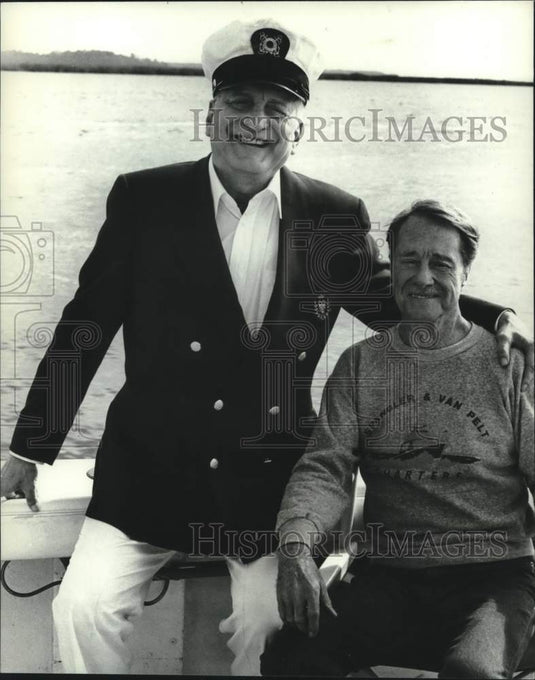 1987 Veteran actors George Scott and Don Ameche star in "Pals" - Historic Images
