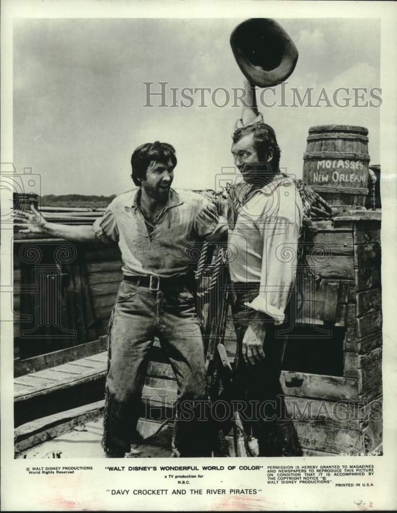 1964 Fess Parker and Buddy Ebsen In &quot;Davy Crockett&#39;s Keelboat Race&quot; - Historic Images