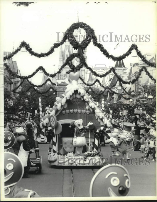Donald Duck during the Walt Disney Very Merry Christmas Parade - Historic Images