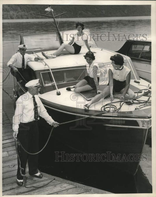 1952 Dr. J. F. Lee heads the Play Day Celebration's Water Show - Historic Images