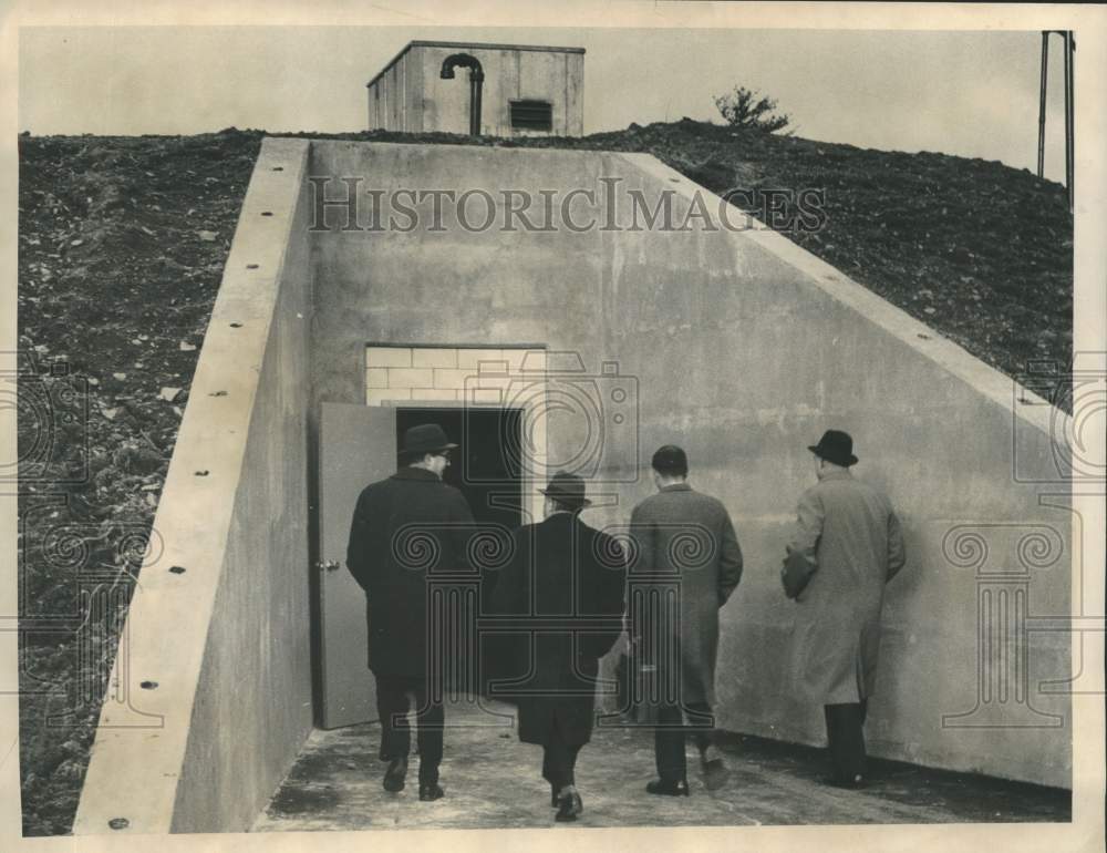 Concrete entrance of the Underground Records Storage Center - Historic Images